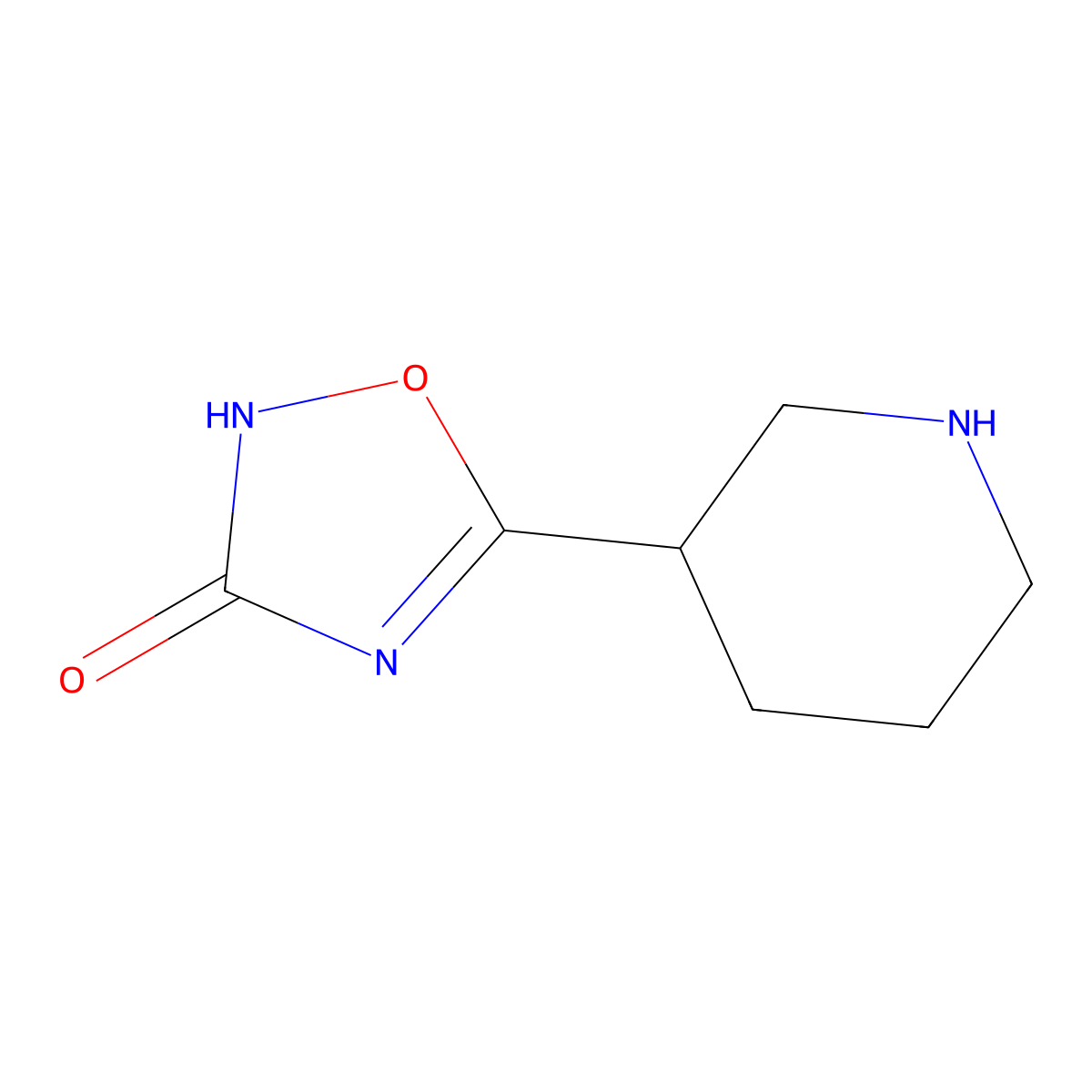 5-(Piperidin-3-yl)-1,2,4-oxadiazol-3-ol molecular structure, CAS 1890938-83-6