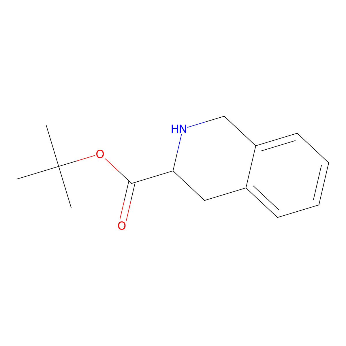 Tert-butyl (3R)-1,2,3,4-tetrahydroisoquinoline-3-carboxylate molecular structure, CAS 189094-06-2