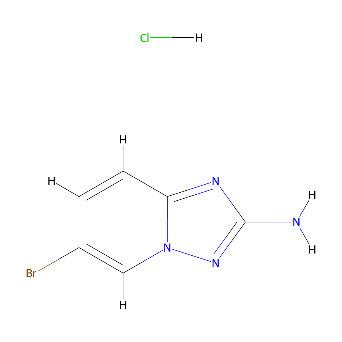 6-Bromo-[1,2,4]triazolo[1,5-A]pyridin-2-amine hydrochloride molecular structure, CAS 1890953-50-0