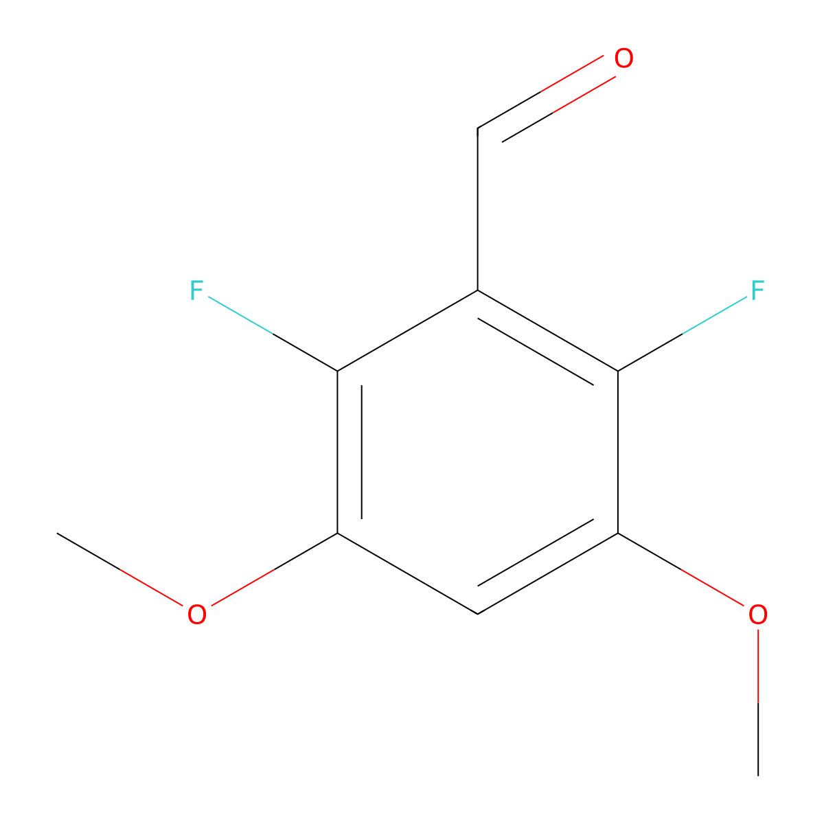 2,6-Difluoro-3,5-dimethoxybenzaldehyde molecular structure, CAS 1890954-24-1