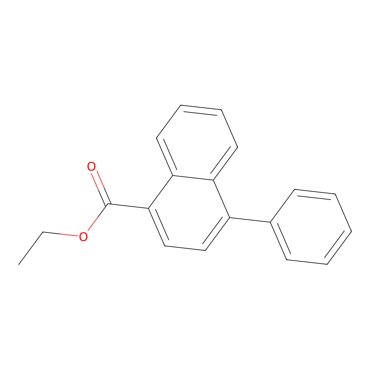 Ethyl 4-phenyl-1-naphthoate molecular structure, CAS 189097-71-0