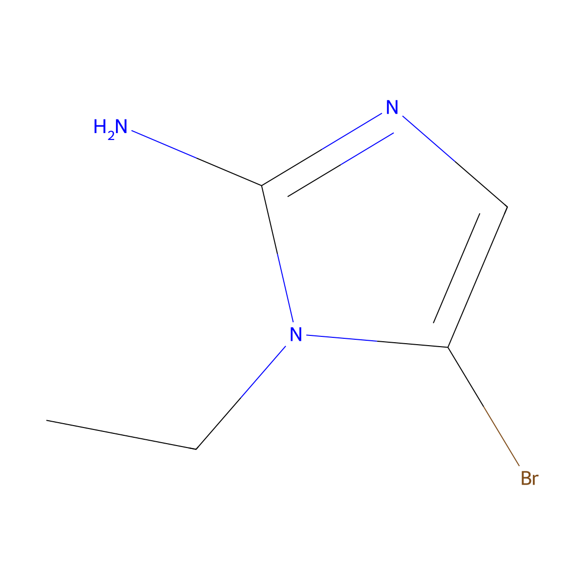 5-bromo-1-ethyl-1H-imidazol-2-amine molecular structure, CAS 1890981-06-2