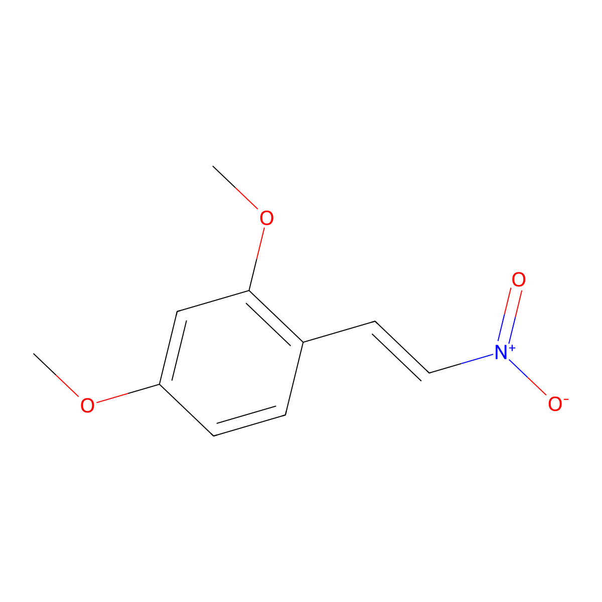 Benzene, 2,4-dimethoxy-1-(2-nitroethenyl)- molecular structure, CAS 1891-10-7