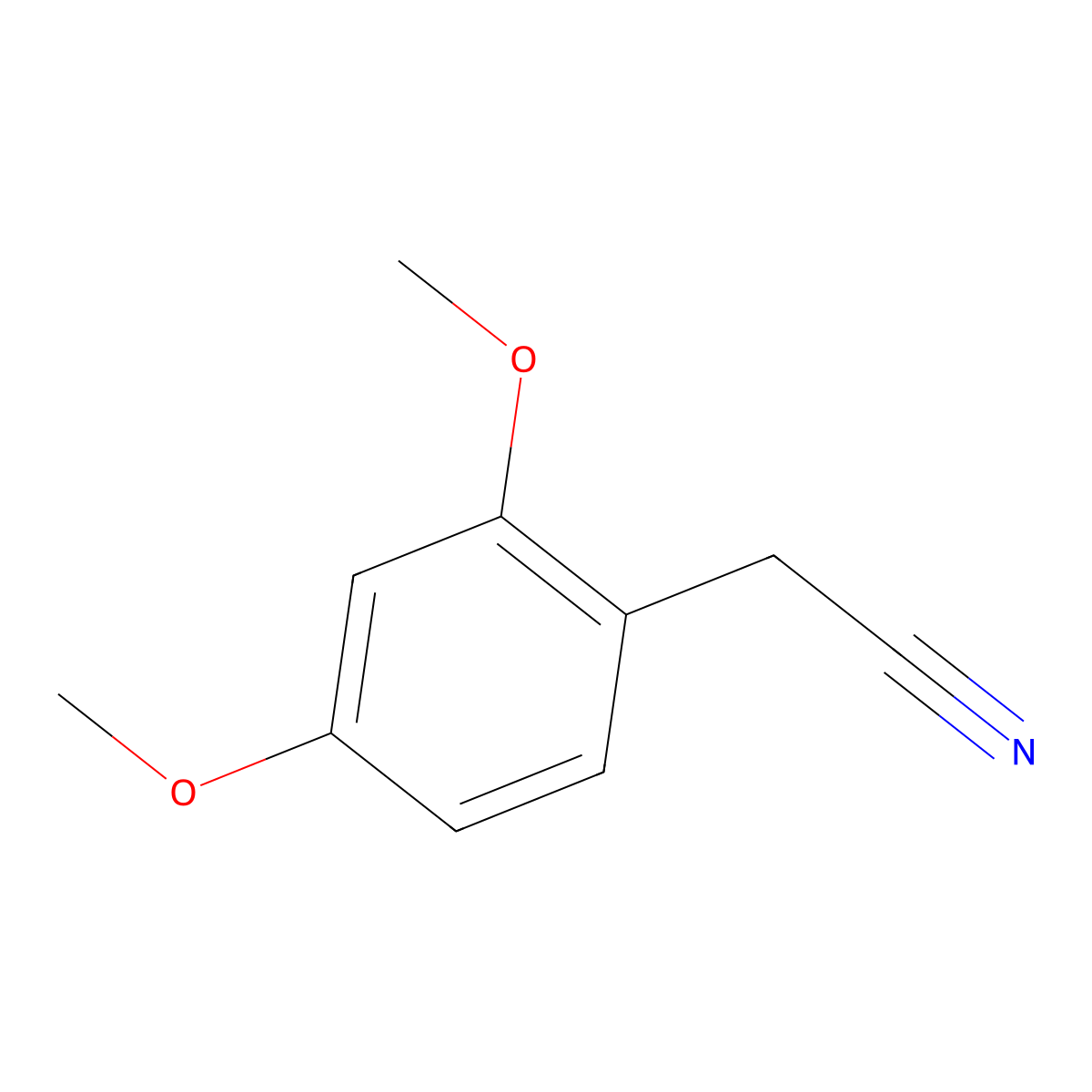 2-(2,4-Dimethoxyphenyl)acetonitrile molecular structure, CAS 1891-11-8