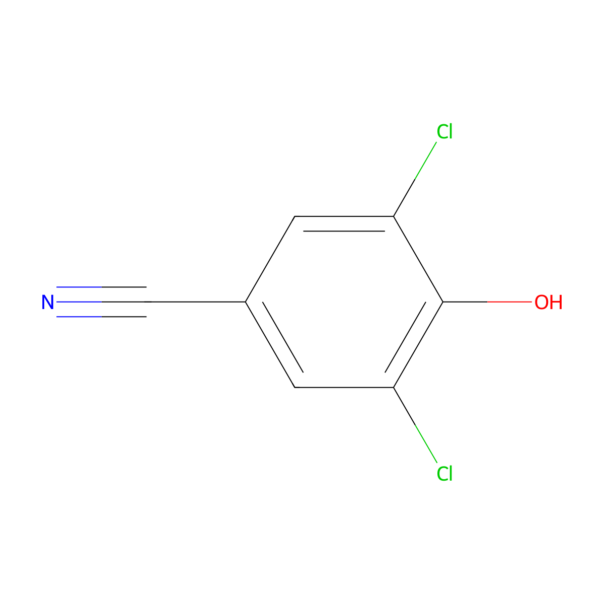 Chloroxynil molecular structure, CAS 1891-95-8