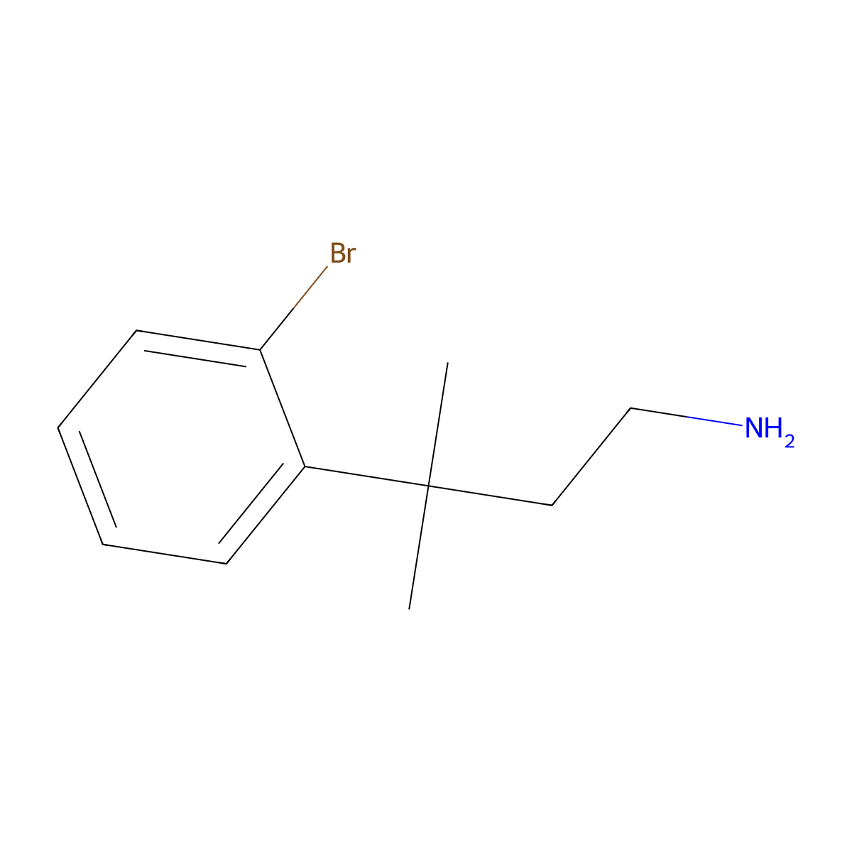 3-(2-Bromophenyl)-3-methylbutan-1-amine molecular structure, CAS 1891004-93-5