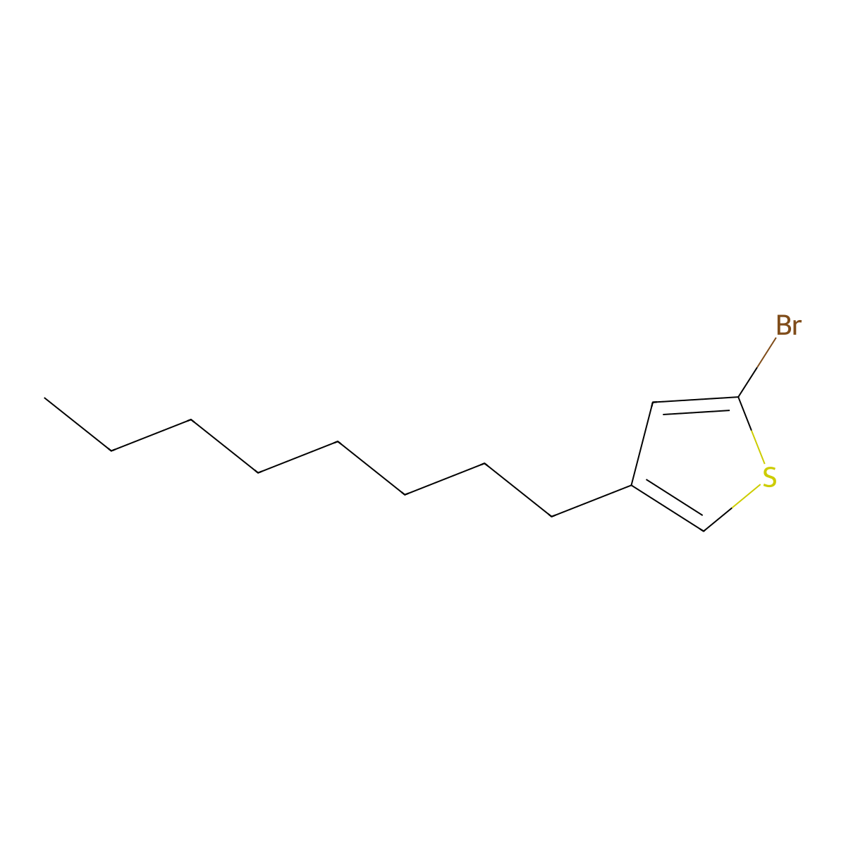 2-Bromo-4-octylthiophene molecular structure, CAS 189102-85-0