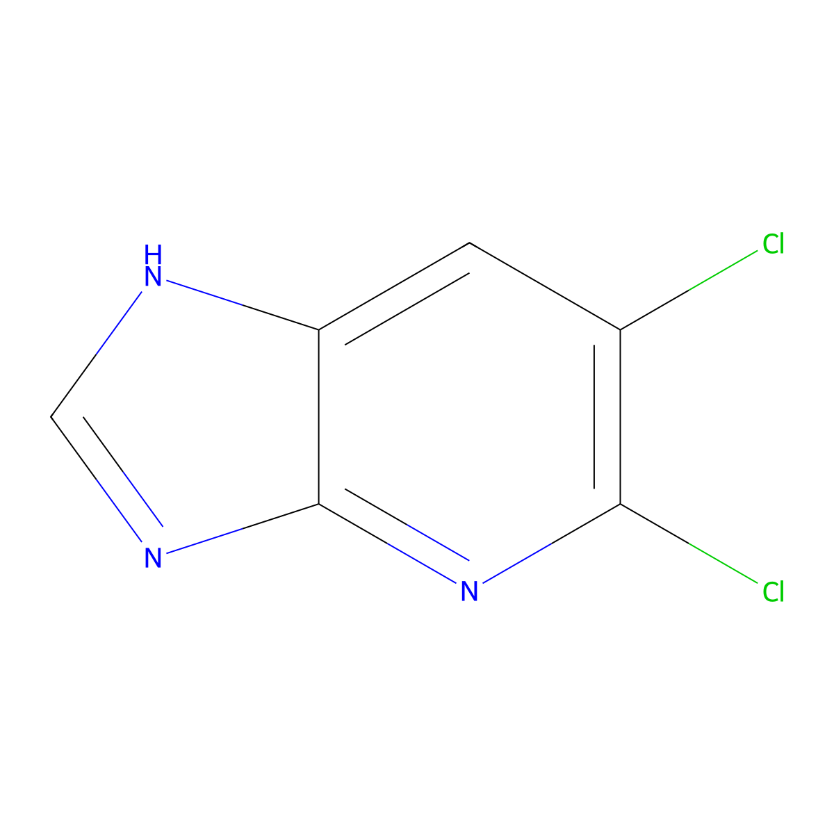 5,6-dichloro-3H-imidazo(4,5-b)pyridine molecular structure, CAS 189102-97-4