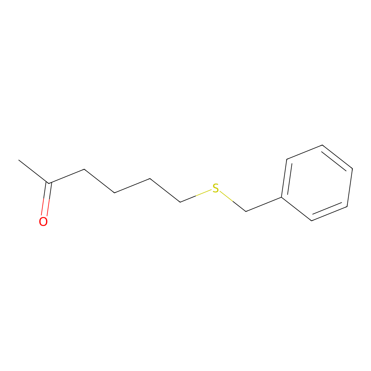 6-(Benzylthio)hexan-2-one molecular structure, CAS 189103-47-7