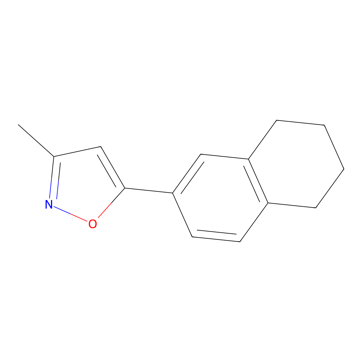 3-Methyl-5-(5,6,7,8-tetrahydronaphthalen-2-yl)-1,2-oxazole molecular structure, CAS 1891047-49-6