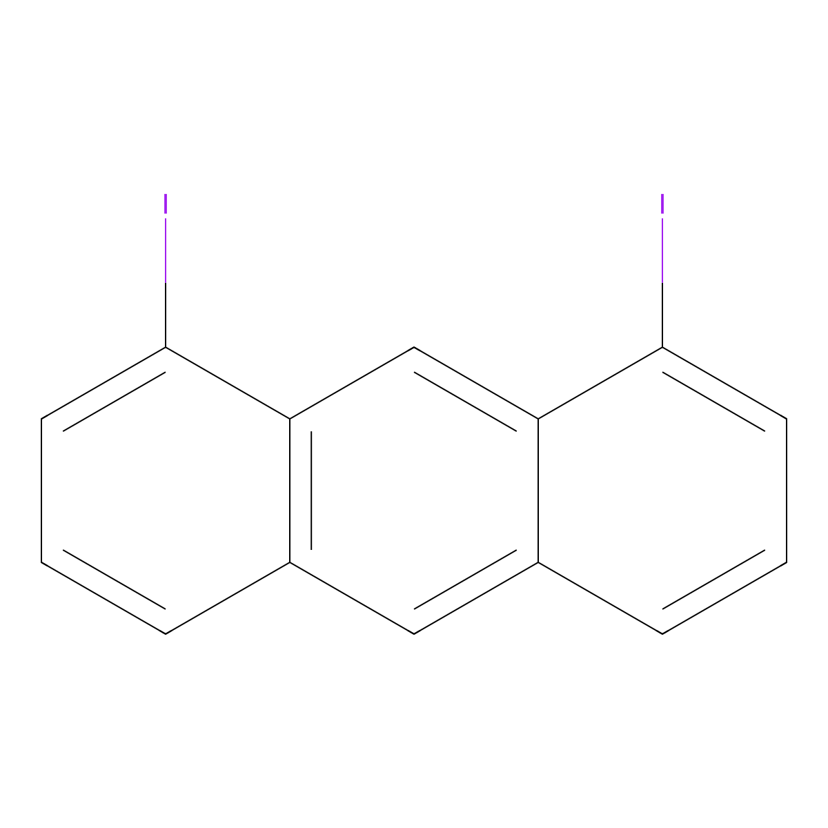 1,8-Diiodoanthracene molecular structure, CAS 189105-78-0