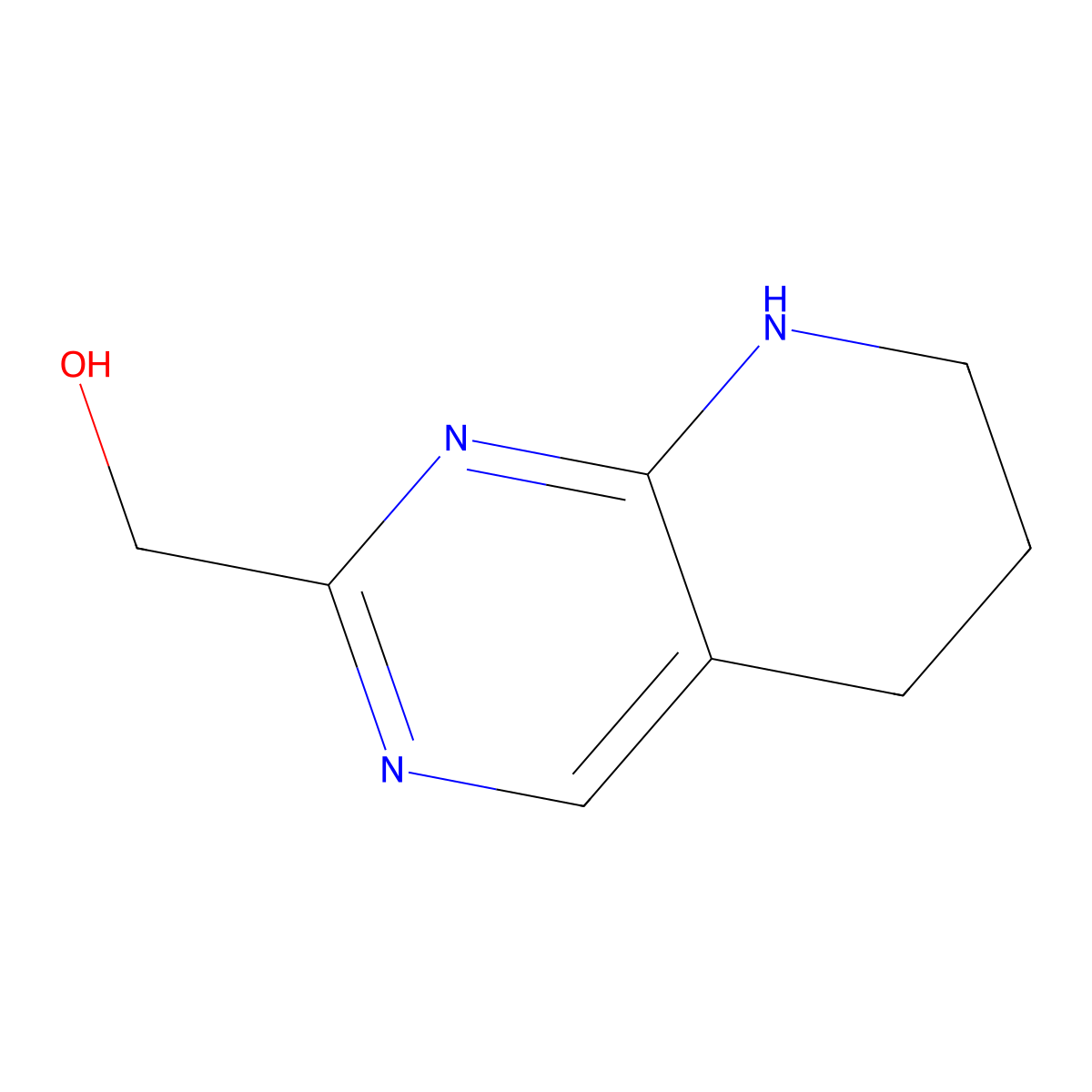 {5H,6H,7H,8H-pyrido[2,3-d]pyrimidin-2-yl}methanol molecular structure, CAS 1891059-30-5