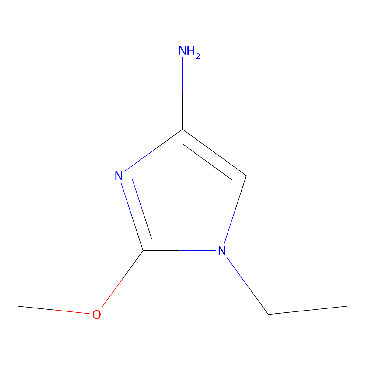 1-ethyl-2-methoxy-1H-imidazol-4-amine molecular structure, CAS 1891061-31-6