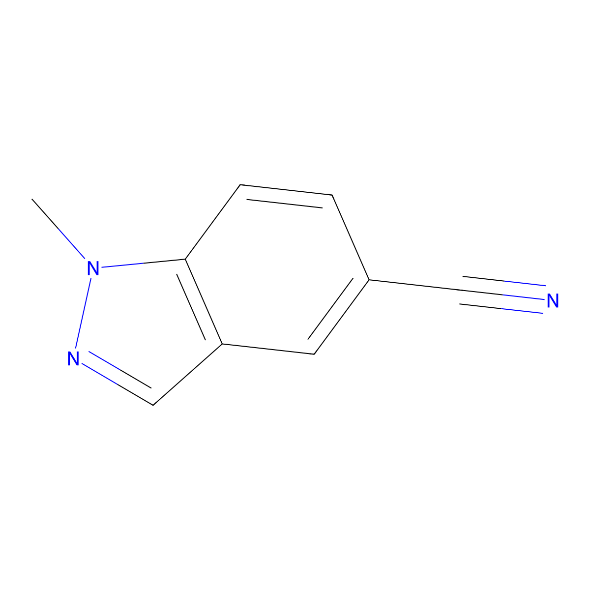 1-Methyl-1H-indazole-5-carbonitrile molecular structure, CAS 189107-45-7