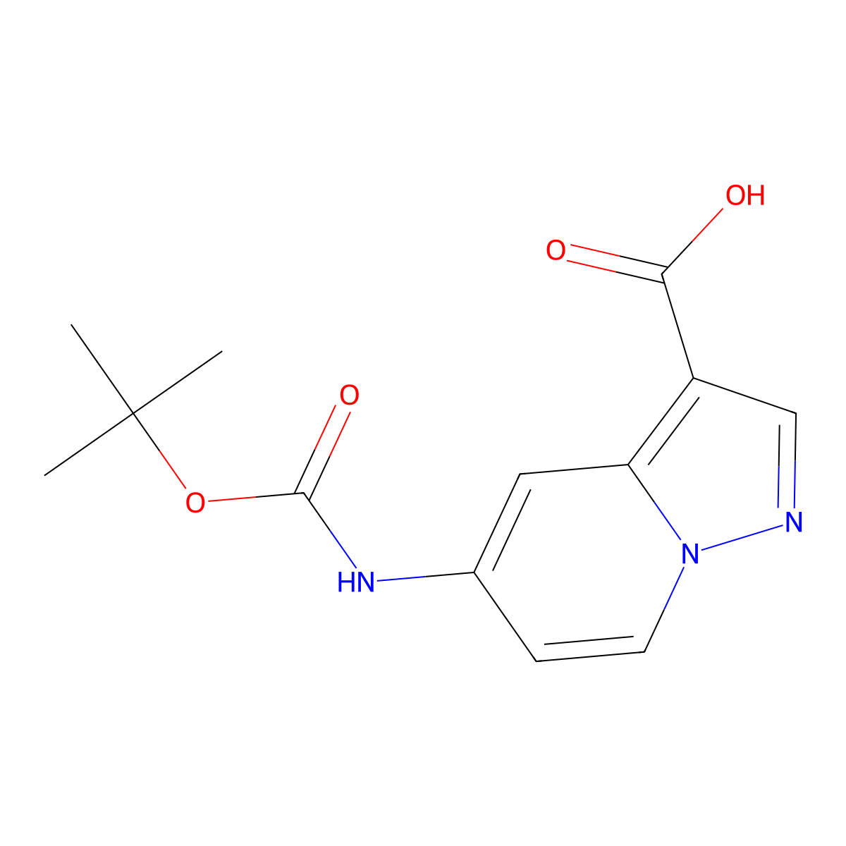 5-{[(Tert-butoxy)carbonyl]amino}pyrazolo[1,5-a]pyridine-3-carboxylic acid molecular structure, CAS 1891071-09-2