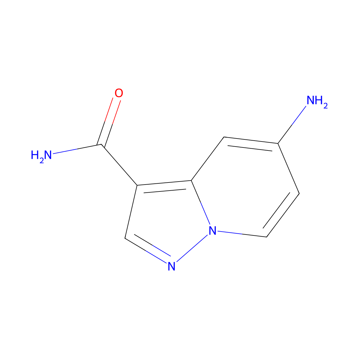 5-Aminopyrazolo[1,5-a]pyridine-3-carboxamide molecular structure, CAS 1891071-11-6