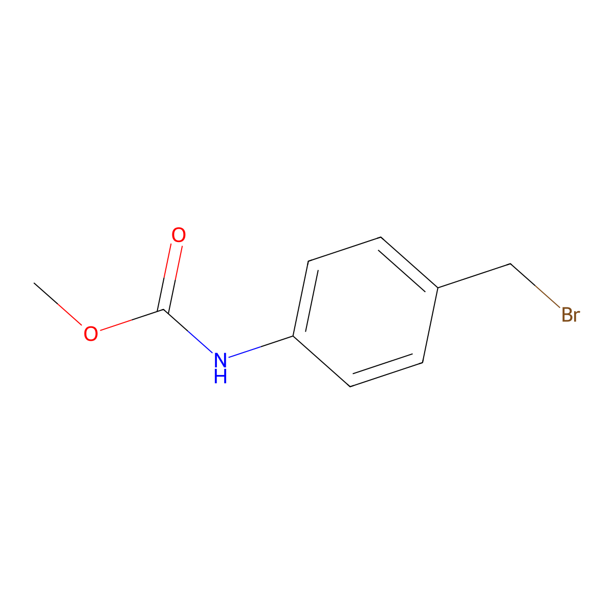 Methyl N-[4-(bromomethyl)phenyl]carbamate molecular structure, CAS 1891072-54-0