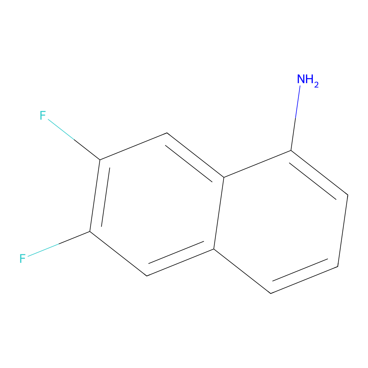 6,7-Difluoronaphthalen-1-amine molecular structure, CAS 1891073-01-0