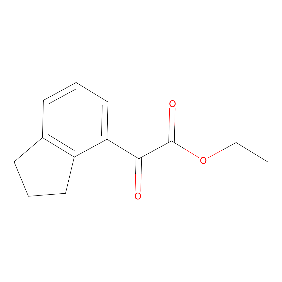 Ethyl 2,3-dihydro-alpha-oxo-1H-indene-4-acetate molecular structure, CAS 1891083-40-1