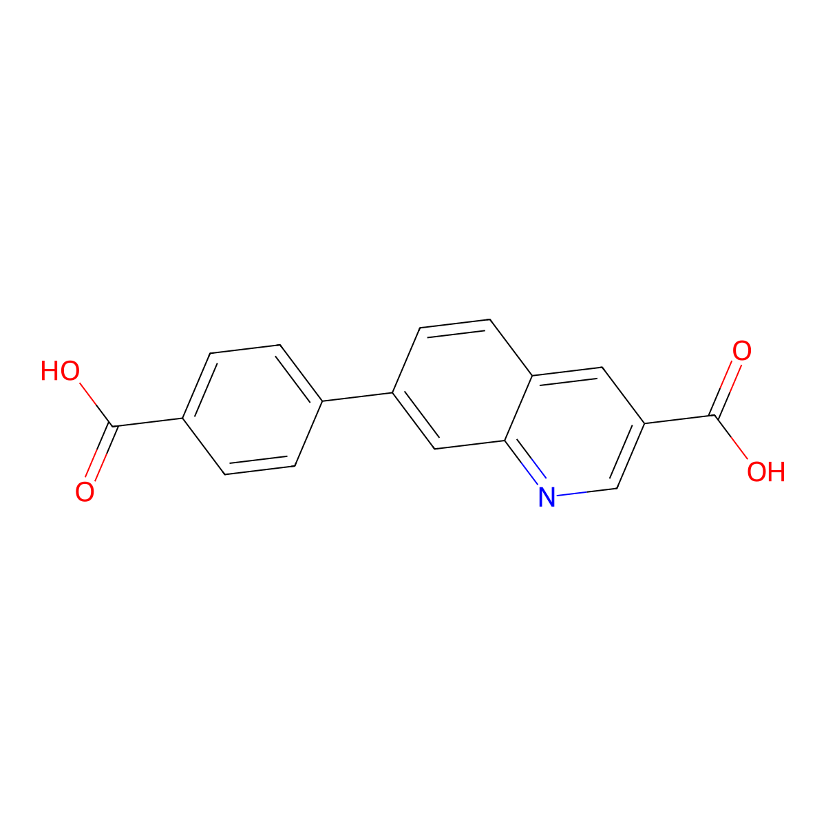 7-(4-Carboxyphenyl)quinoline-3-carboxylic acid molecular structure, CAS 1891085-32-7