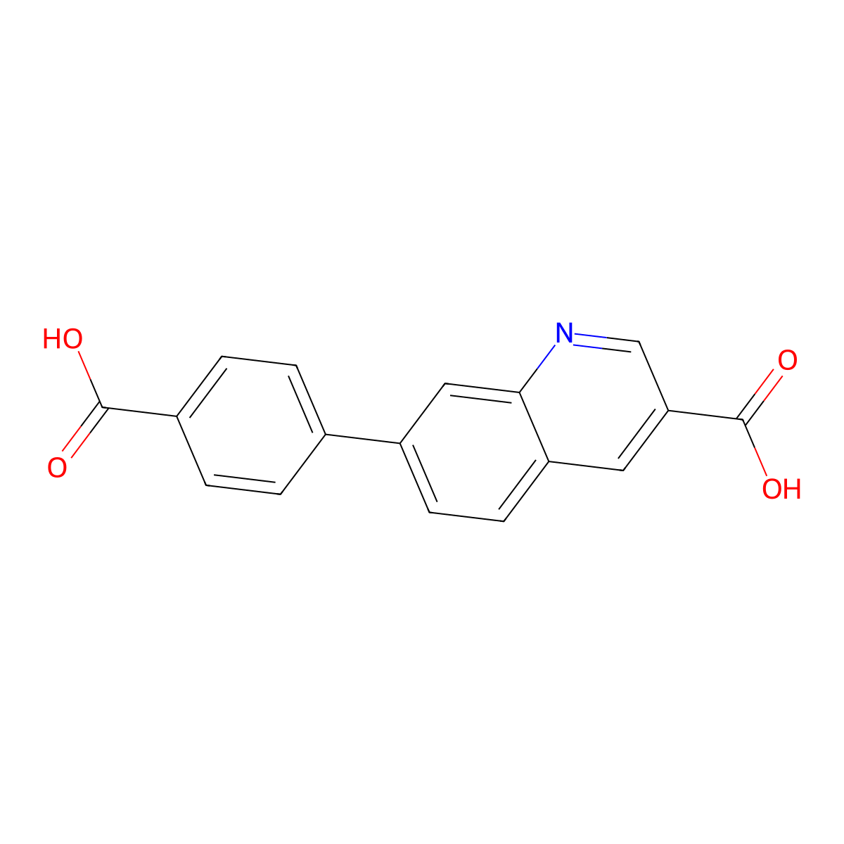 7-(4-Carboxyphenyl)quinoline-3-carboxylic acid molecular structure, CAS 1891085-32-7