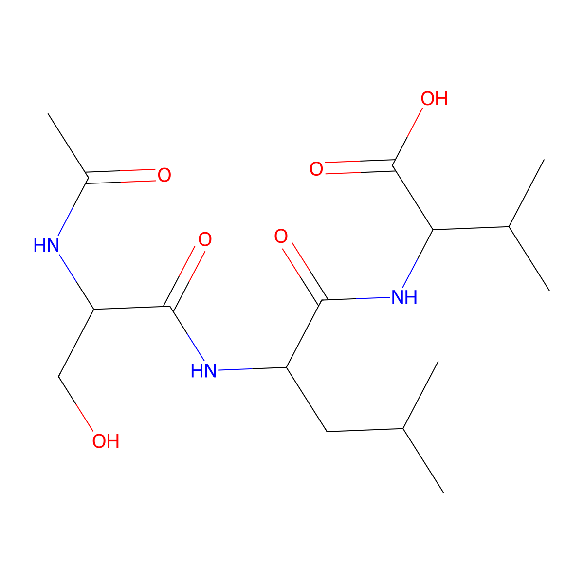 2-[[2-[(2-Acetamido-3-hydroxypropanoyl)amino]-4-methylpentanoyl]amino]-3-methylbutanoic acid molecular structure, CAS 189109-90-8