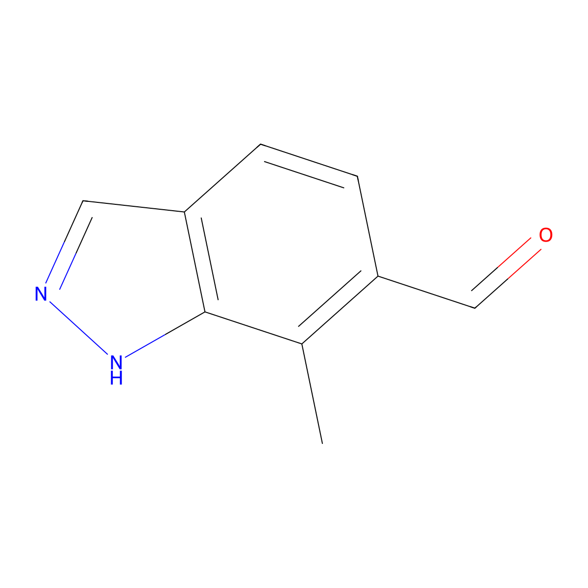 7-methyl-1H-indazole-6-carbaldehyde molecular structure, CAS 1891120-10-7