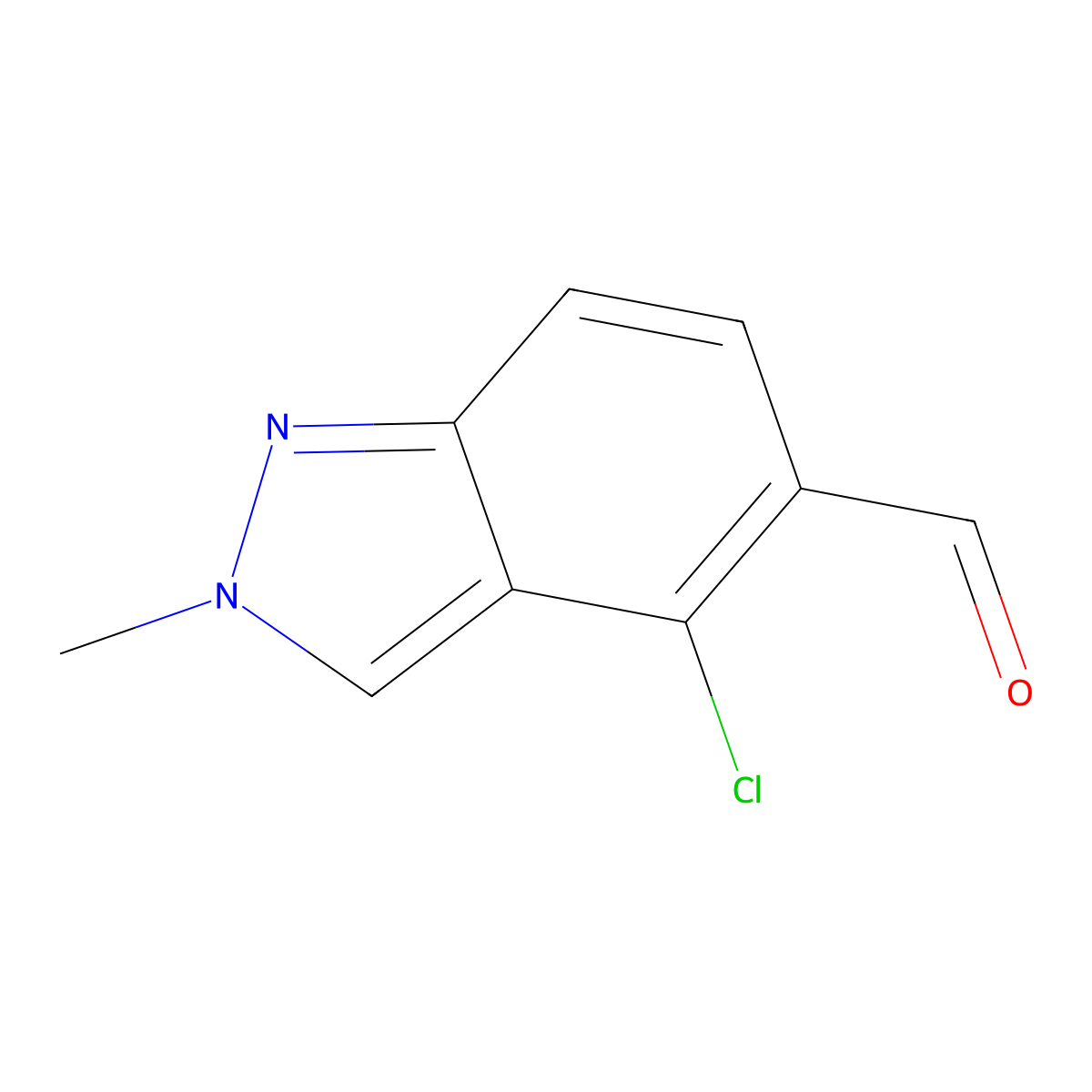 4-Chloro-2-methyl-2H-indazole-5-carbaldehyde molecular structure, CAS 1891122-00-1