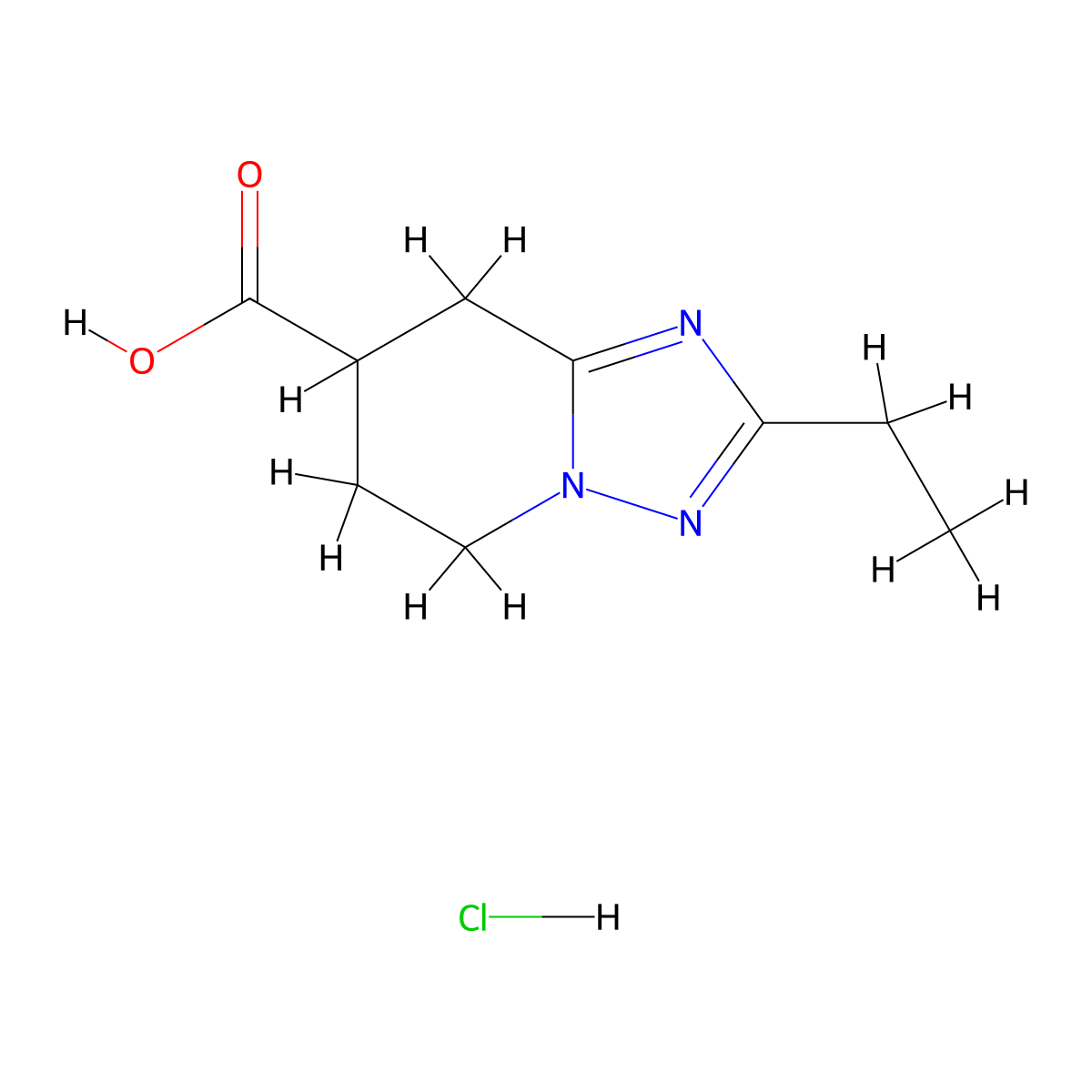 2-ethyl-5H,6H,7H,8H-[1,2,4]triazolo[1,5-a]pyridine-7-carboxylic acid hydrochloride molecular structure, CAS 1891123-64-0