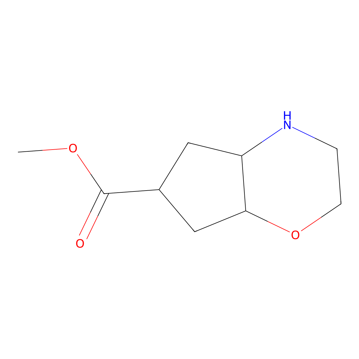Methyl octahydrocyclopenta[b]morpholine-6-carboxylate molecular structure, CAS 1891125-86-2