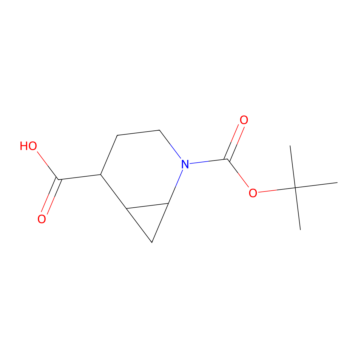 2-[(Tert-butoxy)carbonyl]-2-azabicyclo[4.1.0]heptane-5-carboxylic acid molecular structure, CAS 1891128-35-0