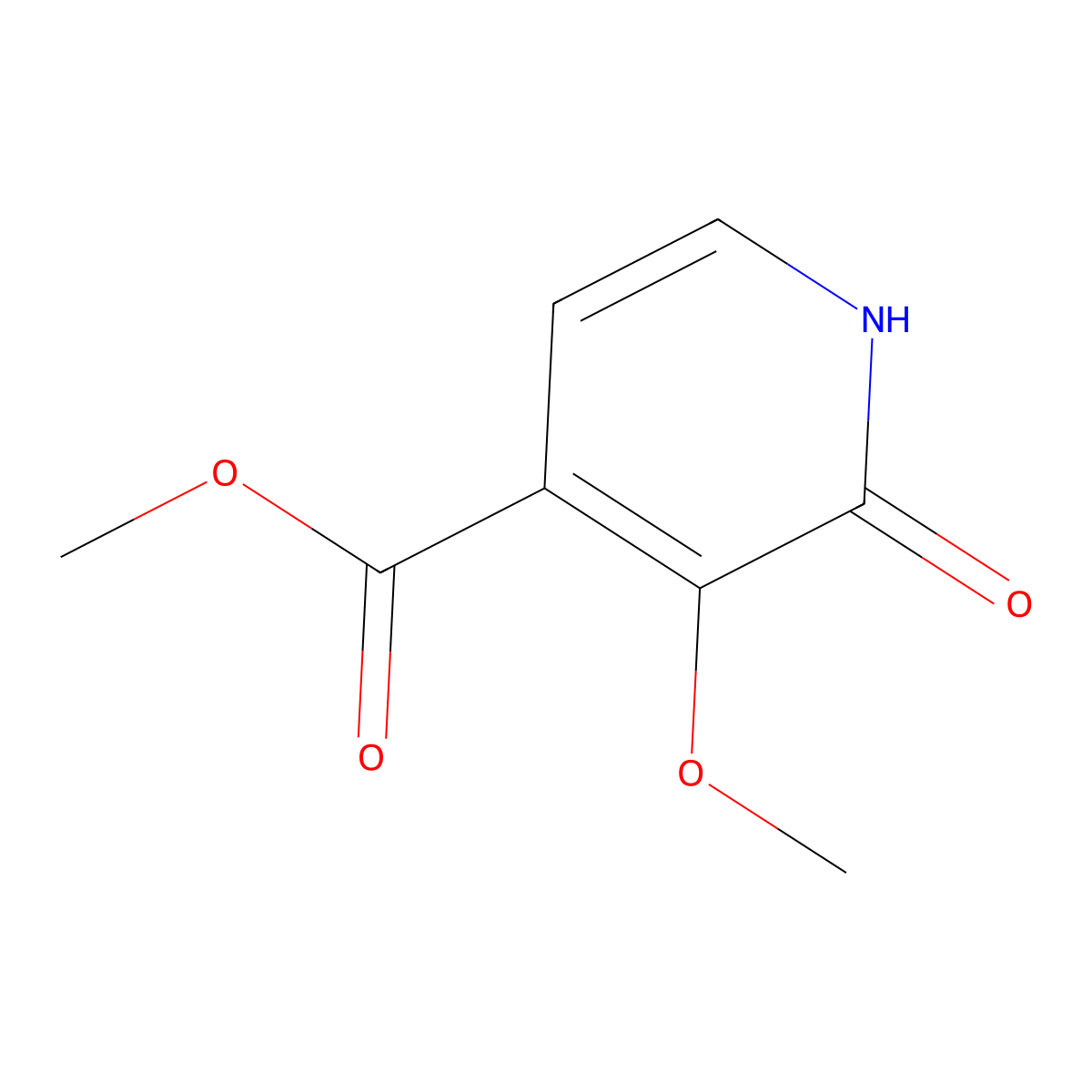 Methyl 2-hydroxy-3-methoxypyridine-4-carboxylate molecular structure, CAS 1891129-54-6