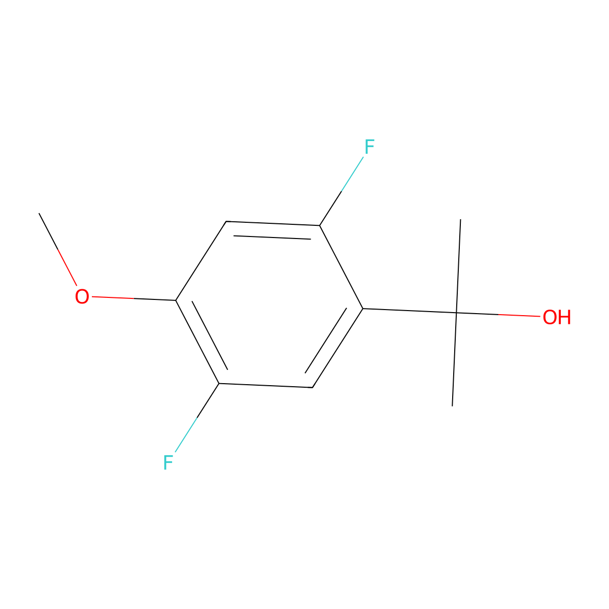 2-(2,5-Difluoro-4-methoxyphenyl)propan-2-ol molecular structure, CAS 1891132-38-9
