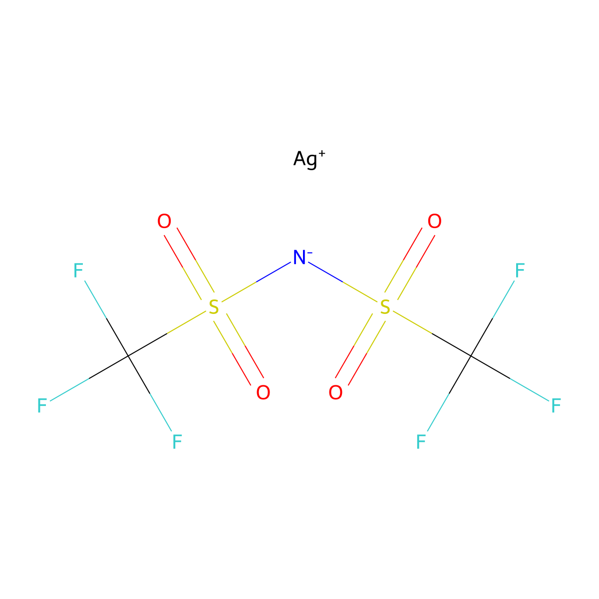 Silver triflimide molecular structure, CAS 189114-61-2