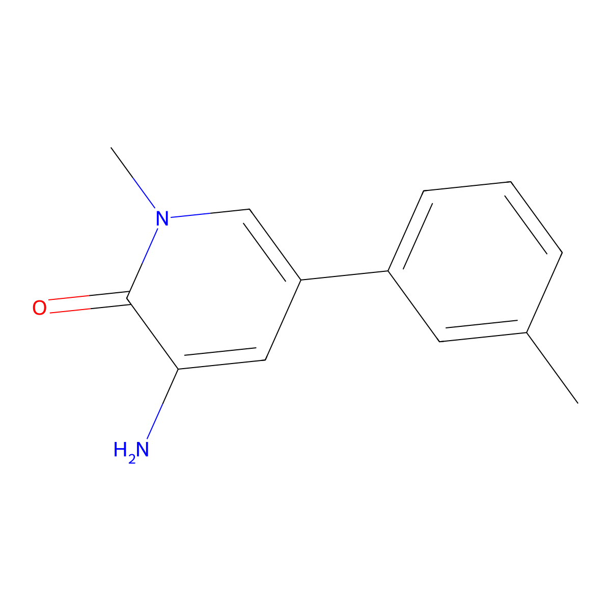 3-Amino-1-methyl-5-(m-tolyl)pyridin-2(1H)-one molecular structure, CAS 1891150-27-8