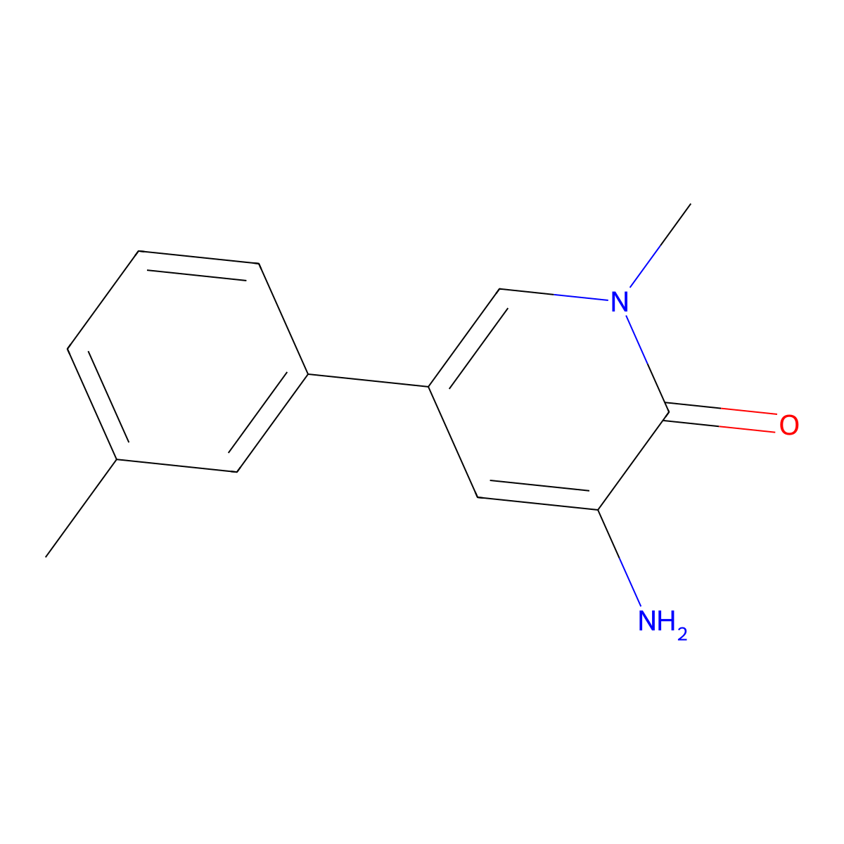 3-Amino-1-methyl-5-(m-tolyl)pyridin-2(1H)-one molecular structure, CAS 1891150-27-8