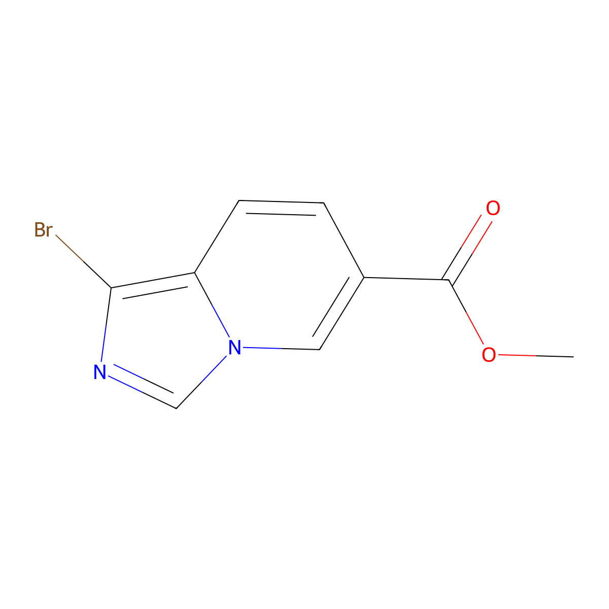 Methyl 1-bromoimidazo[1,5-a]pyridine-6-carboxylate molecular structure, CAS 1891156-20-9