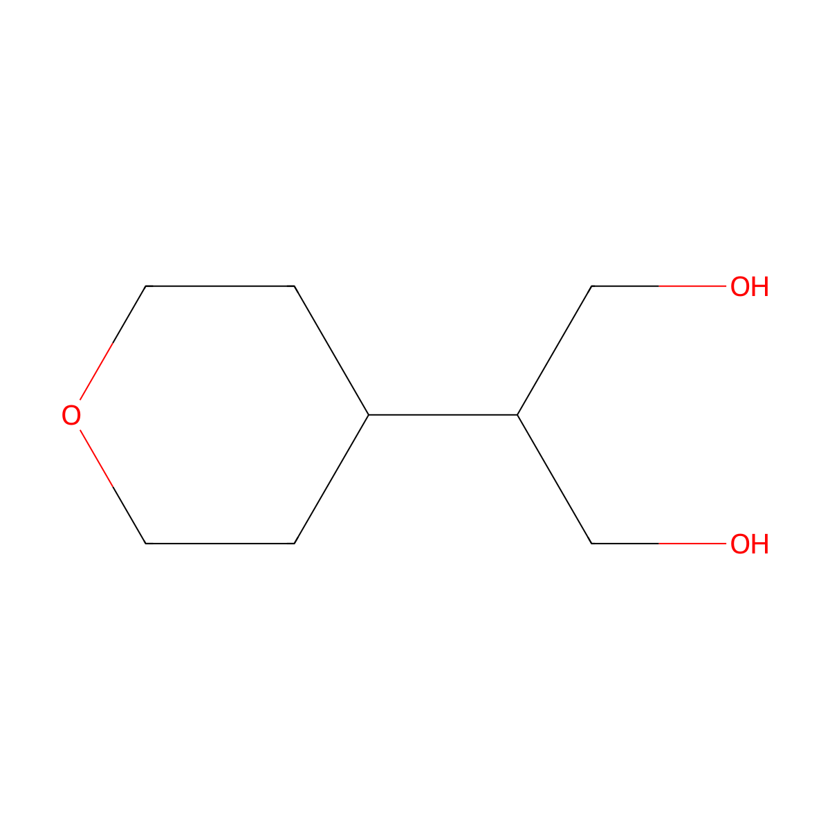 2-(Oxan-4-yl)propane-1,3-diol molecular structure, CAS 1891157-54-2