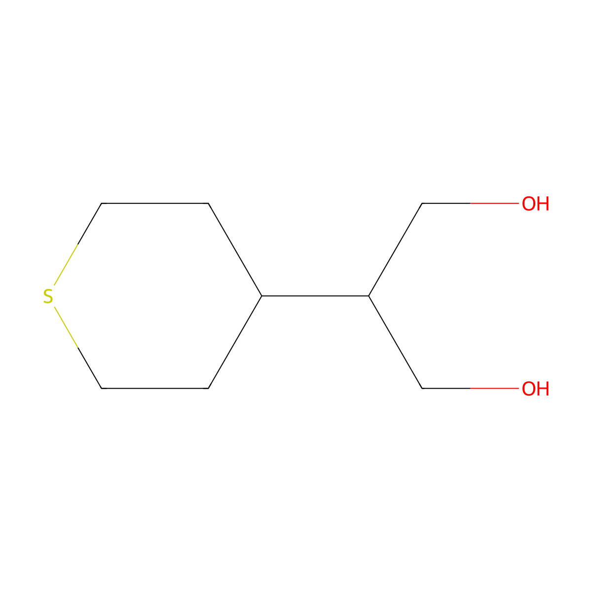 2-(Thian-4-yl)propane-1,3-diol molecular structure, CAS 1891157-65-5