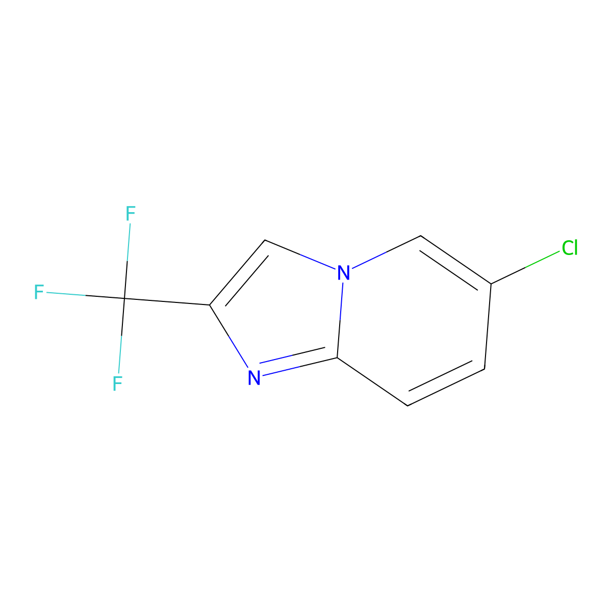 6-Chloro-2-(trifluoromethyl)imidazo[1,2-a]pyridine molecular structure, CAS 189116-20-9