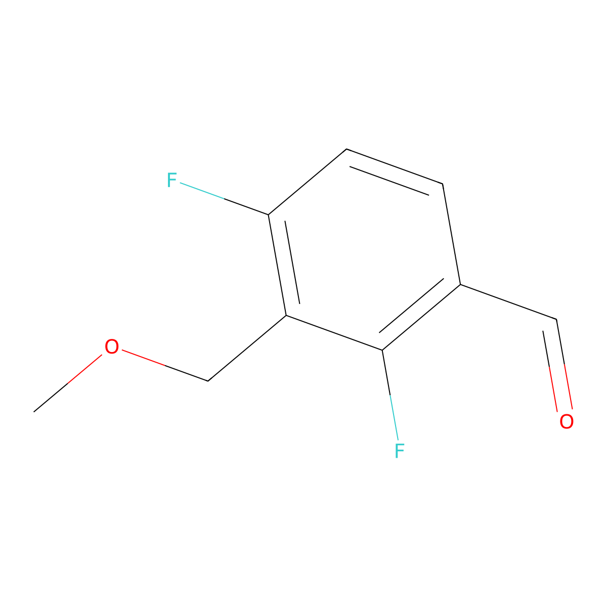 2,4-Difluoro-3-(methoxymethyl)benZaldehyde molecular structure, CAS 1891165-59-5