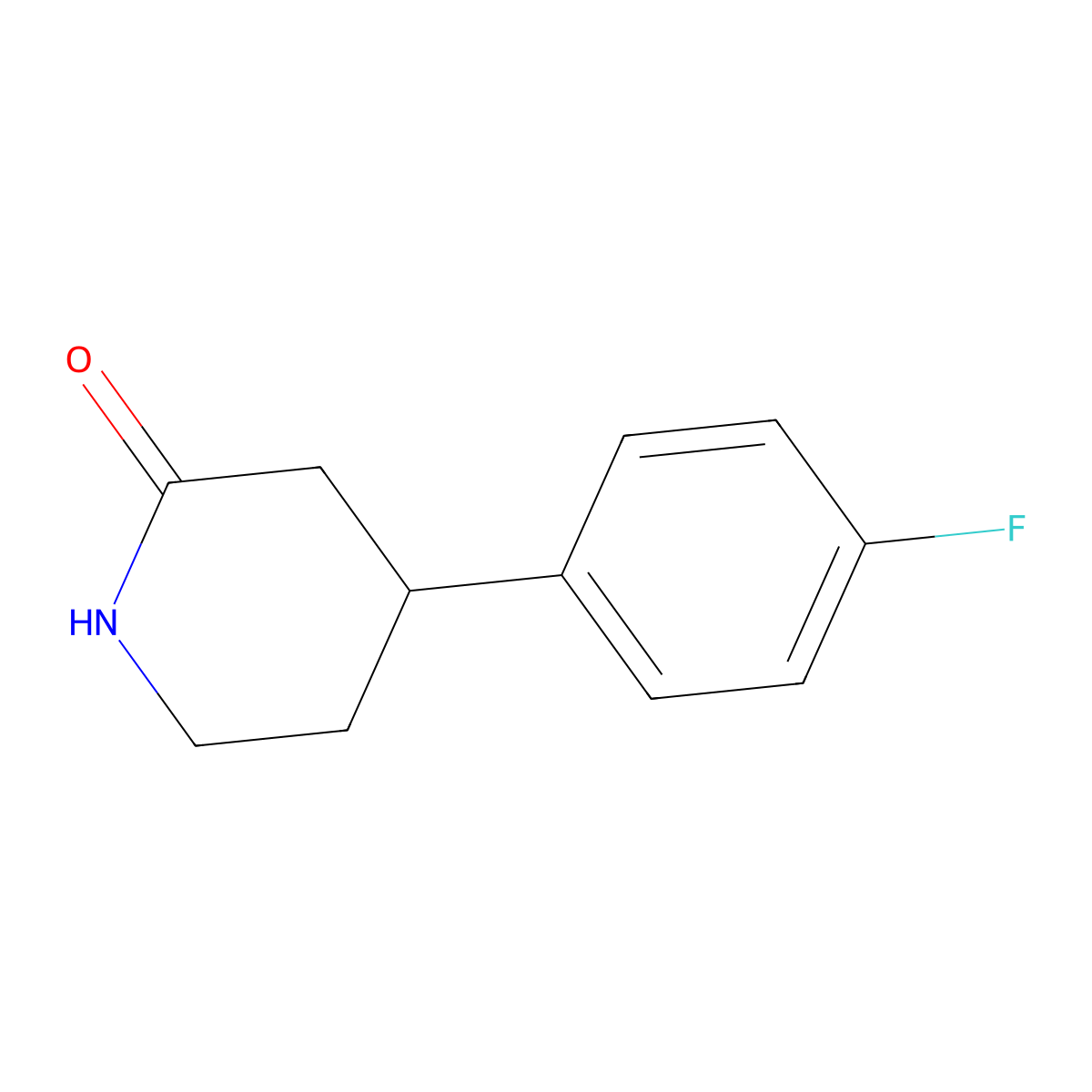 4-(4-Fluorophenyl)piperidin-2-one molecular structure, CAS 1891169-00-8