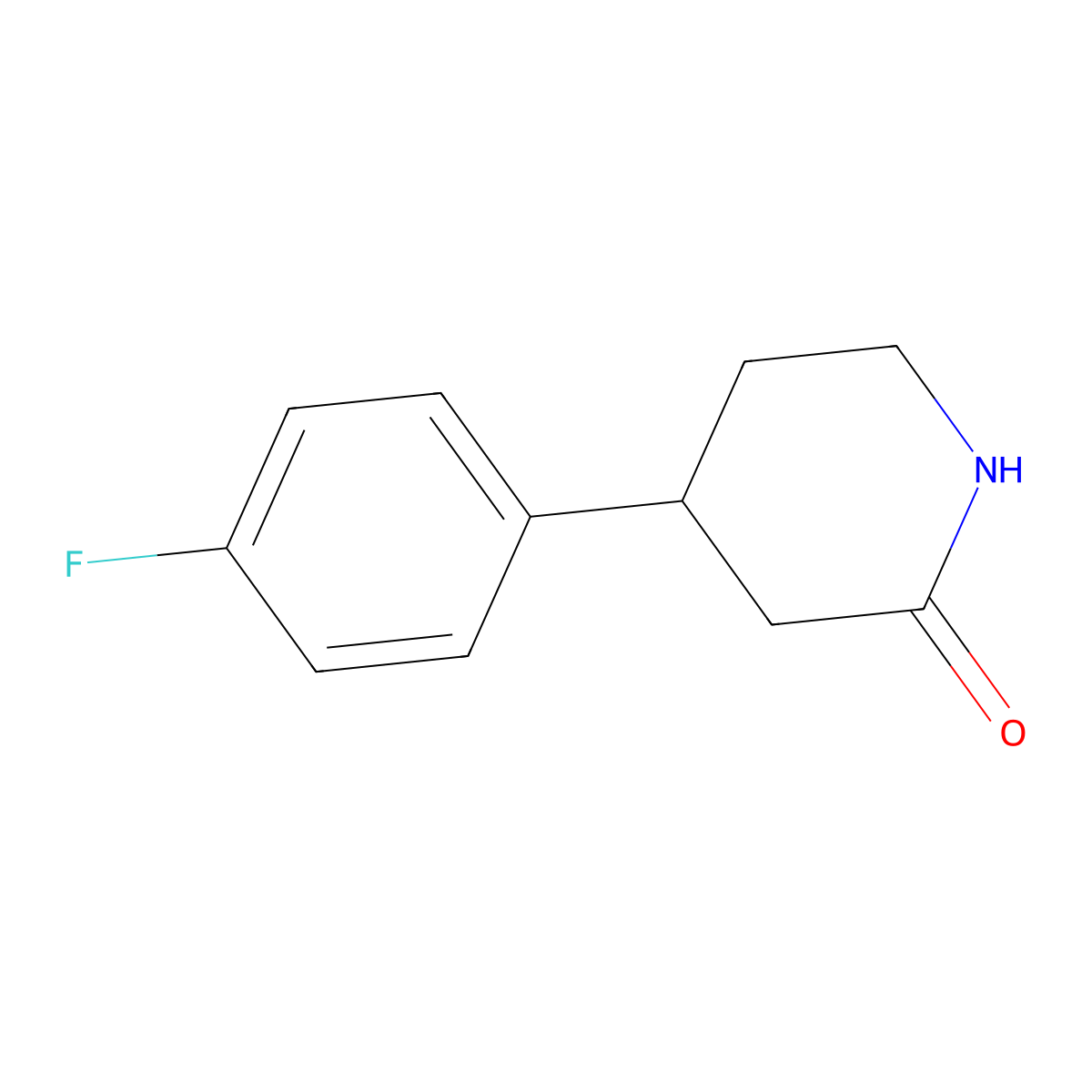 4-(4-Fluorophenyl)piperidin-2-one molecular structure, CAS 1891169-00-8