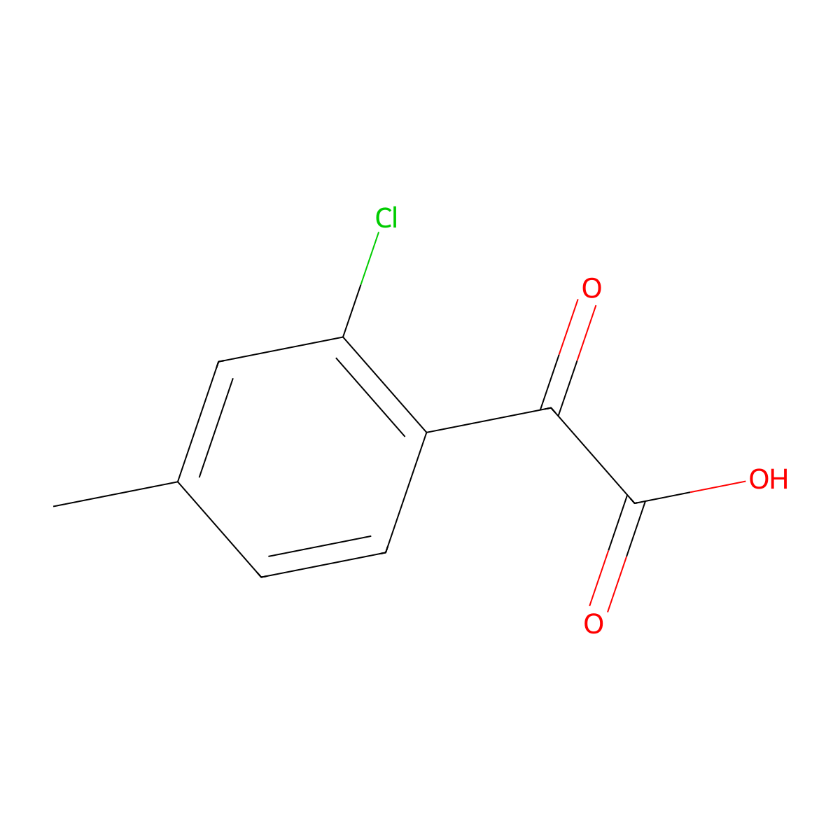 2-(2-Chloro-4-methylphenyl)-2-oxoacetic acid molecular structure, CAS 1891183-12-2