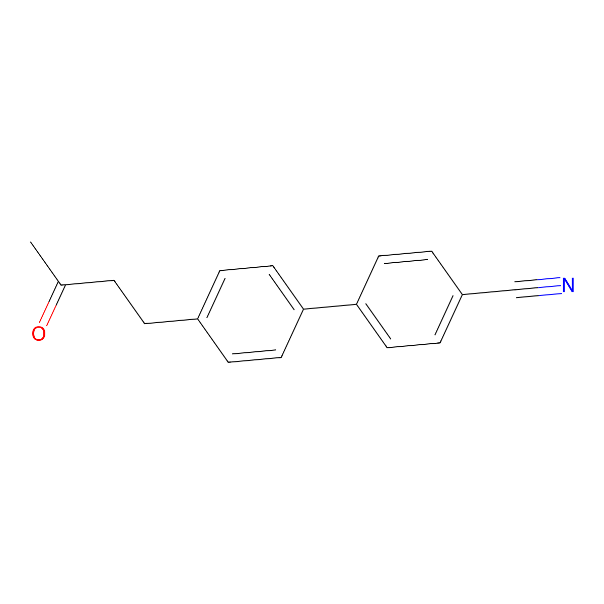 4'-(3-Oxobutyl)[1,1'-biphenyl]-4-carbonitrile molecular structure, CAS 189119-86-6