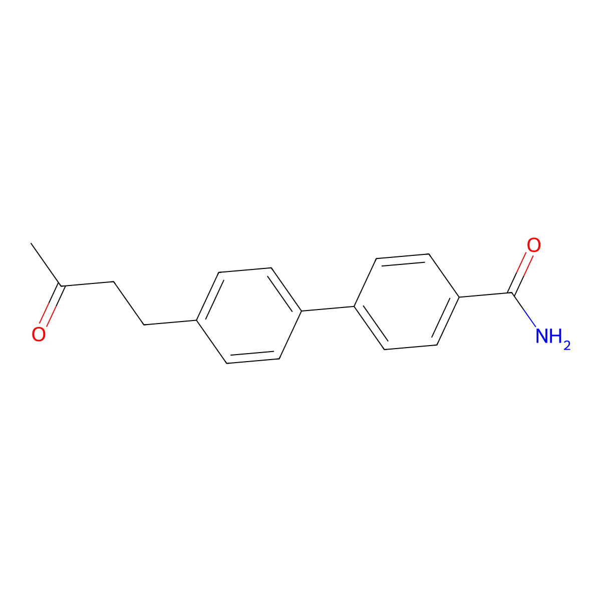 4'-(3-Oxobutyl)[1,1'-biphenyl]-4-carboxamide molecular structure, CAS 189119-88-8
