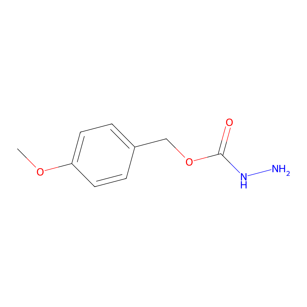 p-Methoxybenzyl carbazate molecular structure, CAS 18912-37-3