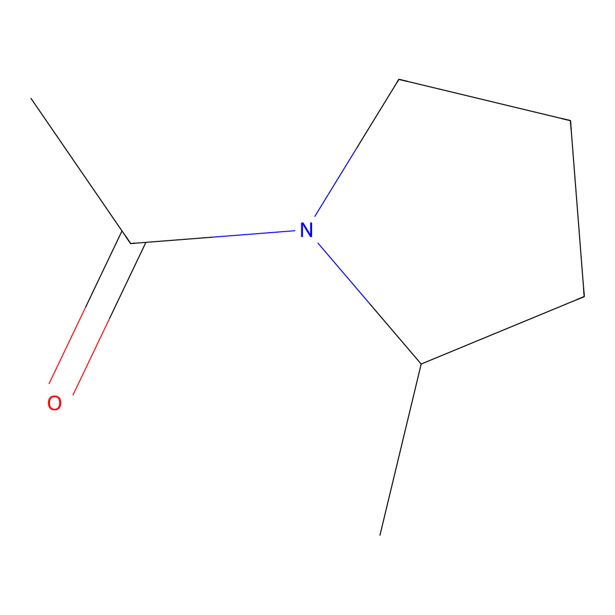 1-(2-Methyl-1-pyrrolidinyl)-ethanone molecular structure, CAS 18912-61-3