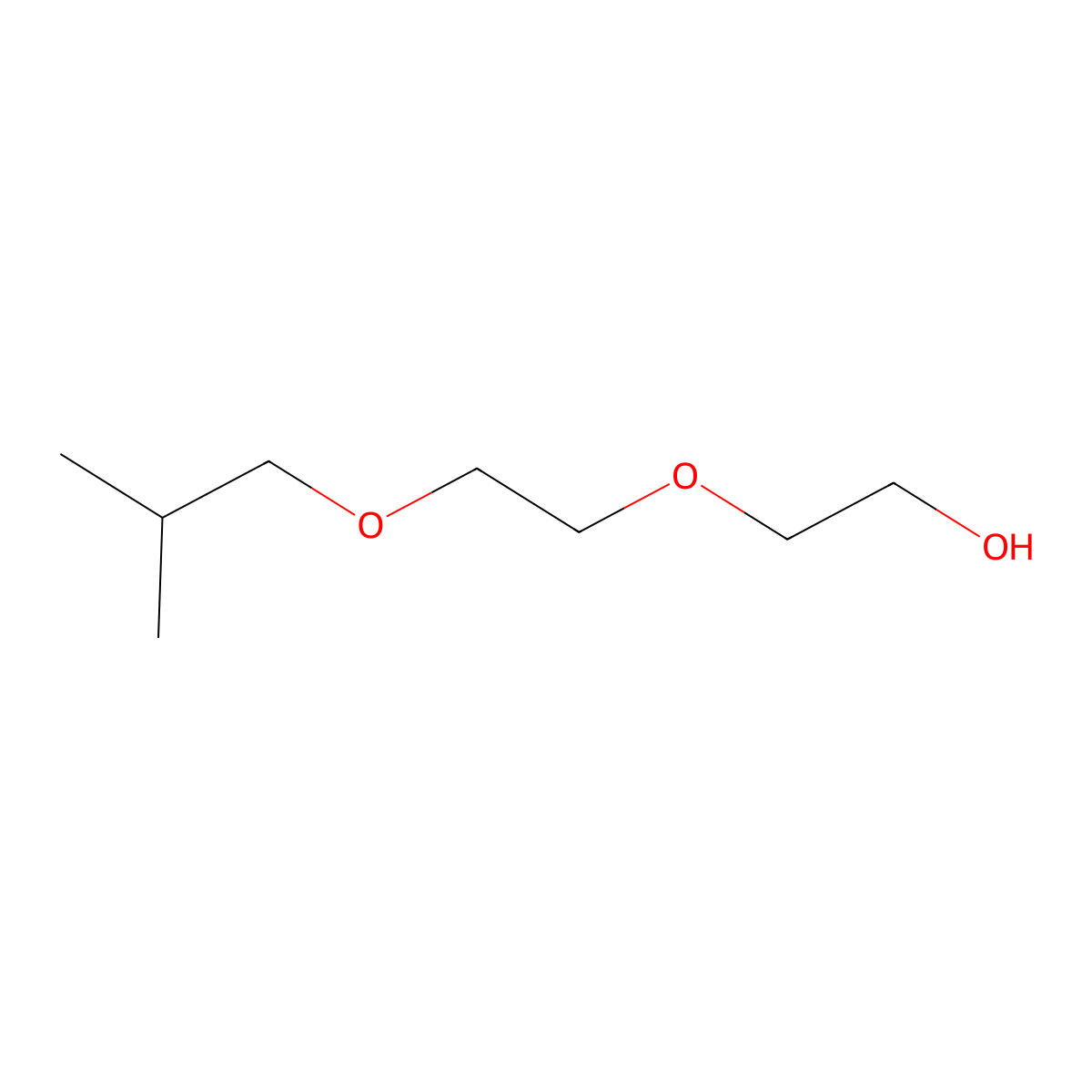 Ethanol, 2-[2-(2-methylpropoxy)ethoxy]- molecular structure, CAS 18912-80-6