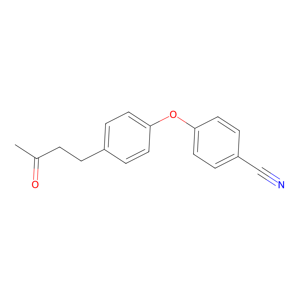 4-[4-(3-Oxobutyl)phenoxy]benzonitrile molecular structure, CAS 189120-04-5
